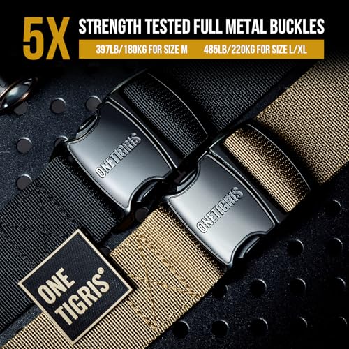 OneTigris Tactical Dog Harness with 5X Metal Buckle,Dog MOLLE Vest with Handle,No Pulling Front Clip,Hook and Loop Panel for Dog Custom Patch - color: Brown, size: L