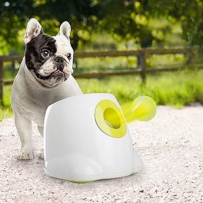 AFP Automatic Ball Launcher Dog Ball Thrower Machine Interactive Hyper Fetching Toy for Large Dogs, 3 Tennis Balls Included, Max Version - size: Mini Size