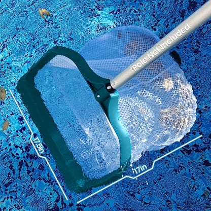 POOLWHALE Pool Skimmer Net - Upgrade Swimming Leaf Rake with Extra Wide Scoop Edge, Fine Mesh Nets for Pool Cleaning Leaves, Debris (Not Pole) - size: Diamond Pool Rake