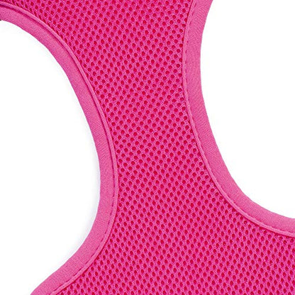 Mile High Life Step in Dog Harness for Small Dogs No Pull, Easy Get on Air Mesh Vest Harness, Adjustable Easy Closures Both Neck and Chest (Hot Pink, L Chest 21.6"-43.2") - color: Vest Harness Hot Pink, size: L Chest 21.6"-43.2"
