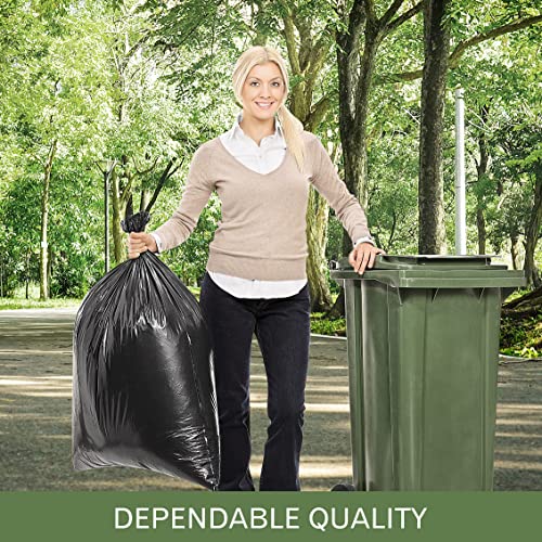 8 Gallon 40 Counts Strong Medium Trash Bags Garbage Bags by Teivio, Bathroom Trash Can Bin Liners, Plastic Bags for home office kitchen, Black - size: 40 Count (Pack of 1)