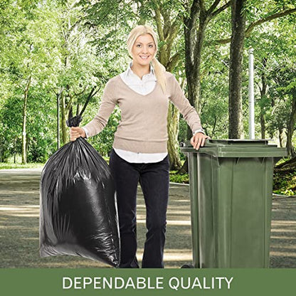 8 Gallon 40 Counts Strong Medium Trash Bags Garbage Bags by Teivio, Bathroom Trash Can Bin Liners, Plastic Bags for home office kitchen, Black - size: 40 Count (Pack of 1)