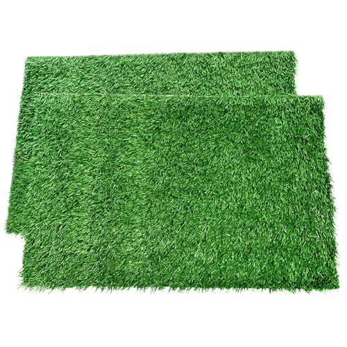 LOOBANI Dog Grass Pee Pads, Artificial Dog Grass Pads for Potty Tray, Fake Grass for Dogs to Pee On, Outdoor Indoor Pee Grass for Dog Potty(14*18 inch) - size: 14*18 inch