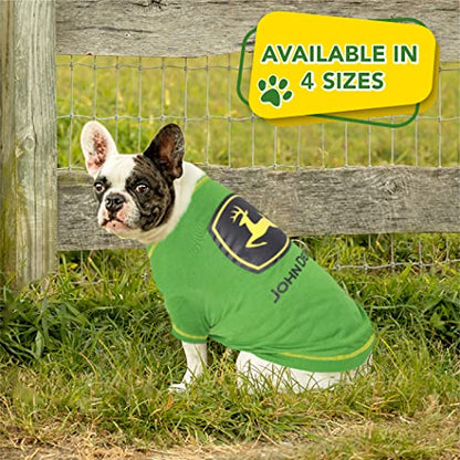 Pets First John Deere Dog T-Shirt, Large. Clothing for Pets, Dogs, Cats, Puppies, Kittens. Comfortable, Durable Tee Shirt Jacket Polo Costume Licensed with John Deere Theme/Logo, Green (JOD-4014-LG) - size: Large