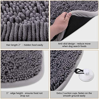 Rundik Snuffle Mat for Dogs, 17'' x 21'' Dog Sniffing Interactive Feeding Game Boredom, Puzzle Toys Encourages Natural Foraging Skills and Stress Relief Small/Medium/Large Dogs - size: 17'' x 21''