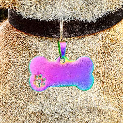 Custom Personalized Stainless Steel Pet ID Tag, Engraved Name and Phone Number Collar Charm for Dogs and Cats, Durable Identification Plate