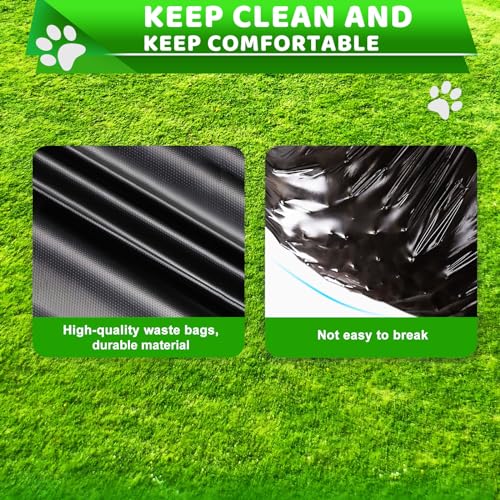 Dog Poop Trash Can Outside, Fully Assembled Dog Waste Trash Can with Lid, Pedal and Removable Inner Waste Bin,Pet Poop Bin with 200 Free Bags, for Garden, Black