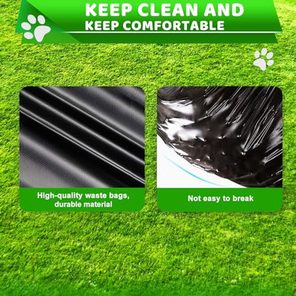 Dog Poop Trash Can Outside, Fully Assembled Dog Waste Trash Can with Lid, Pedal and Removable Inner Waste Bin,Pet Poop Bin with 200 Free Bags, for Garden, Black