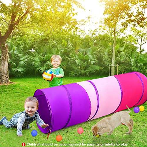 Kids Play Tunnel for Toddlers 1-3, Baby Crawling Toys for 1 2 3 4 Year Old Girl Boy Birthday Gift, 6 Foot Pop Up Tunnel, Indoor Outdoor Toddler Toys for Infant Children or Dog - style: Toddler Tunnel