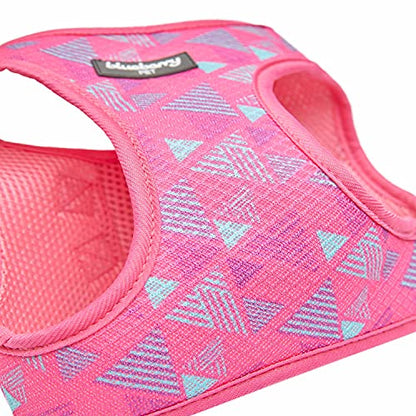Blueberry Pet Southwestern Tribal Triangles French Pink Dog Harness Vest, S/M, Adjustable Harnesses for Small Medium Dogs - color: French Pink, size: (18 1/2"-20") Chest Girth (Pack of 1)