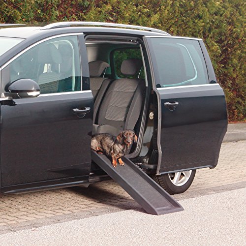 TRIXIE 39-in Pet Ramp, Portable Dog Ramp for Small Cars and Furniture, Non-Skid Surface, Black - color: Small Ramp