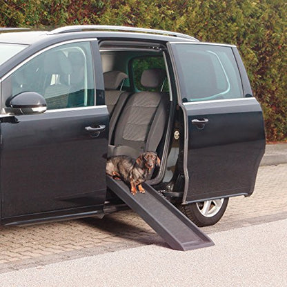 TRIXIE 39-in Pet Ramp, Portable Dog Ramp for Small Cars and Furniture, Non-Skid Surface, Black - color: Small Ramp