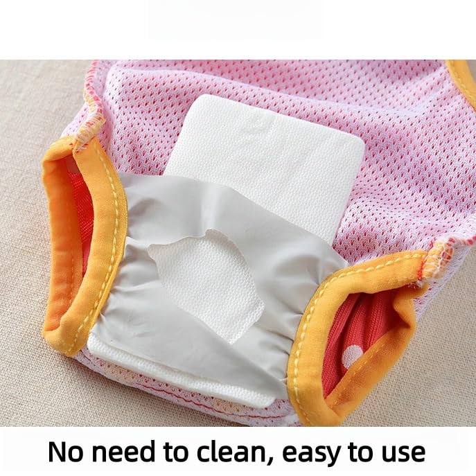 HEEPDD Female Dog Diapers Washable Reusable Adjustable Suspender for Heat Cycle Mess Prevention 50+ Washes Lasts 3 Months Teddy Small Medium Large Sizes for Indoor Accidents During Estrus - size: S/10