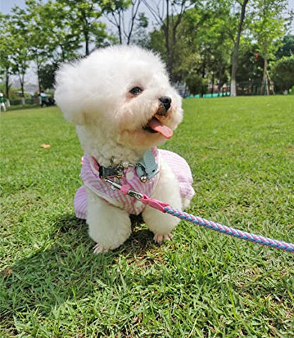 2/3/4/6/10 Foot Reflective Dog Leash Strong Nylon Rope Braided Heavy Duty for Large Medium Small Dogs Walking Training Leads (Pink, 3ft * 1/2") - color: Pink, size: 3ft * 1/2"