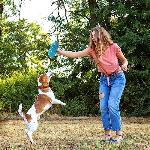 Andiker Dog Squeaky Toy, Dots Latex Dog Chew Toys with a Oinks Sound Squeaker Grunting Pig Dog Toy Durable Self Play 8" Dogs Squeeze Toy for Dental Biting Chasing to Kill Boring Time (Purple) - color: Purple