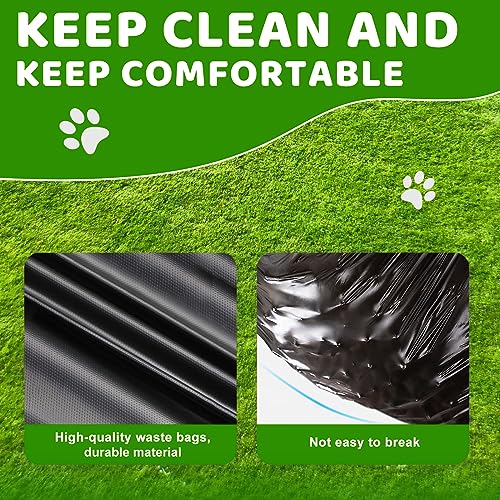 Dog Poop Trash Can Outside, Fully Assembled Dog Waste Trash Can with Lid, Pedal and Removable Inner Waste Bin,Pet Poop Bin with 200 Free Bags, for Garden, Black