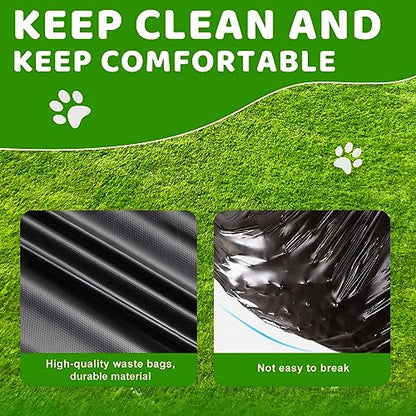 Dog Poop Trash Can Outside, Fully Assembled Dog Waste Trash Can with Lid, Pedal and Removable Inner Waste Bin,Pet Poop Bin with 200 Free Bags, for Garden, Black