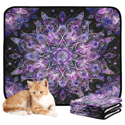 Qilmy Mandala Pet Mat, Waterproof Reusable Dog Training Pad Anti-Slip Pet Creat Pad for Small Medium Large Dogs and Cats - size: Medium+Large