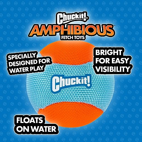 Chuckit! Amphibious Fetch Balls, Set of 3, Medium (Pack of 12) - size: Medium (Pack of 12), style: Fetch Balls (Pack of 3)