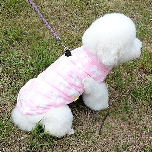 New Various Pet Cat Dog Soft Padded Vest Harness Small Dog Clothes Pink Bow XS, Model: BFL049-Pink-XS - color: Pink Bow, size: XS(chest 11.0" back 9.0")