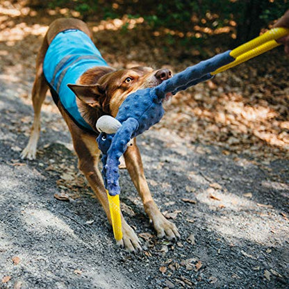 ZippyPaws RopeTugz - Durable Dog Pull Rope Toy, Interactive Tug of War for Large, Medium, & Small Dogs, Squeaky Pet Products to Keep Them Busy, Made with Heavy Duty Climbing Rope - Blue Monkey - color: Blue, size: 28 x 5 x 5 in