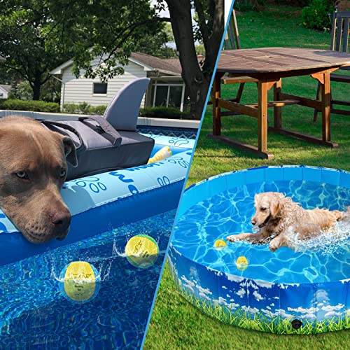 BINGPET Dog Pool Toys, Floating Dog Ball 2 Pack, Dog Water Bouncing Balls Toy, Interactive Dog Training Games Chew Balls for Small and Medium Dogs - color: Yellow