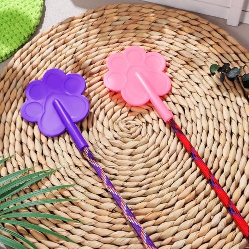 ORFOFE 2Pcs Cute Paw Shape Dog Training Stick Rubber Pet Training Tool with Clicker for Cats Dogs Engaging Design for Obedient Behavior Easy to Use Training Supplies