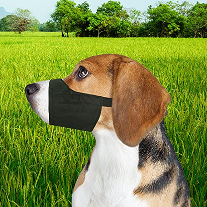 Four Paws Walk-About Quick-Fit Adjustable Dog Muzzle for Small Dogs, Washable & Breathable, Black, 1 Count - size: 2-Small Regular Snout