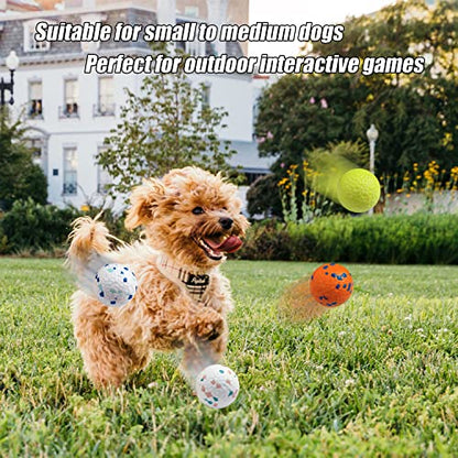 Indestructible Floating Bouncy Dog Balls for Small Breed Puppies - Lightweight, Durable, Odourless - 2.5" (4 Pack) - size: 4PCS Durable Fetch Dog Ball