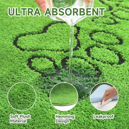 Homimp Washable Pee Pads for Dogs, 2 Pack Super Absorbent Reusable Puppy Pads, Green Long Wool Fake Grass for Potty Training, Upgrade Non-Slip and Leak-Proof,Floor, Couch, Bed, and Crate,Green 18"×24" - size: 18"x24"(Pack of 2)