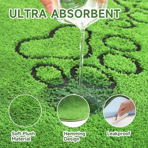Homimp Washable Pee Pads for Dogs, 2 Pack Super Absorbent Waterproof and Leak-Proof Reusable Dog Pee Pads, Upgrade Non-Slip Puppy Potty Training Pads for Home or Travel Quick Dry, Green 24"×36" - size: 24"x36"(Pack of 2)