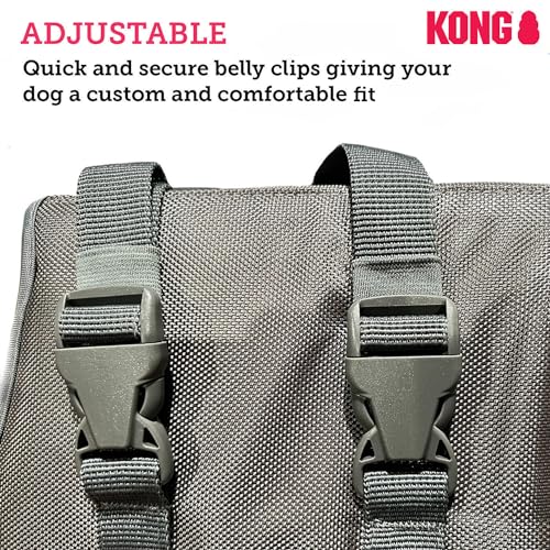 KONG HydroPro Dog Flotation Life Jacket Vest, Swimming Float Aid with Safety Handle, Adjustable Comfortable Durable Preserver High Buoyancy Coat (X-Large) - size: X-Large
