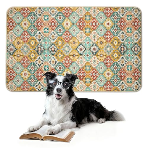 FXW Washable Pee Pads for Dogs, Puppy Pads with Super Absorbent, Specifically Designed for FXW Rollick/Homeplus 24inch 6 Panels Dog Playpen, 39" x 63" Rectangle, Beige Gourd, 1 Pack - color: Beige Gourd, size: 39" x 63" (1 Pack)