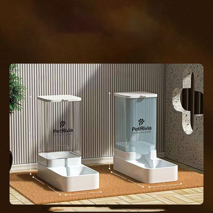 Automatic Pet Feeders Automatic Dog Food and Water Dispenser Water Dispenser for Dogs Gravity Water Dispenser Cat Feeders Automatic Cat Food Dog Water and Food Dispenser Gravity Pet Water Dispenser - size: 2.1kg Food * 3.8L Water