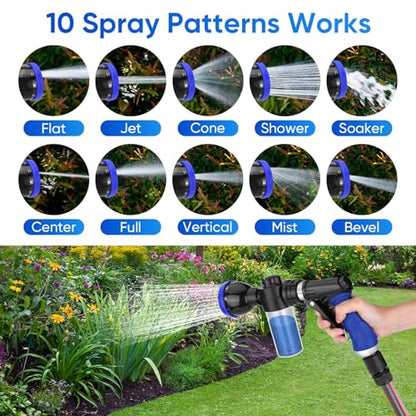 Pet Bathing Sprayer Kit,10 Spray Patterns, Adjustable Hose Wash Sprayer with 4 to 8 Bars Foam Blaster,Suitable for Pet Washing, Car Cleaning and Garden Use with 1/2” Quick Connector - style: Pet Bathing Sprayer Kit