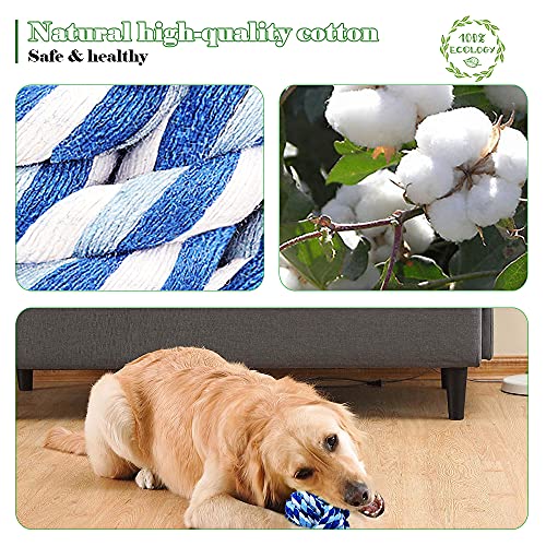 Pet Chew Toy, Knots Weave Cotton Rope, Biting Small Ball for Dogs & Cats, 3 in One Pack - style: 3 Pack