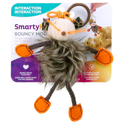 SmartyKat (3 Count) Bouncy Mouse Bungee Dangler Plush Cat Toys - Multi Color, 3 Count