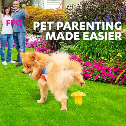 Simple Solution Pee Post Outdoor Dog Training Aid, 13-Inch Pheromone Infused Yard Marking Stake for Puppy Potty Training, Housebreaking, Lawn and Garden Dog Pee Attractant, Reusable Potty Helper - size: 13 INCH