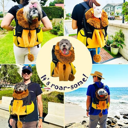 MORIK Lion's Den: Pet Backpack Carrier for Small Dogs and Cats Under 20 lbs. with Good Ventilation, Washable Mat, and Safety Strap, Ideal for Travel, Hiking, and Everyday Adventures (Large) - size: Large