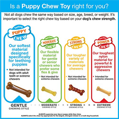 Nylabone New Puppy Starter Kit, 5 Dog Chew Toys and 1 Natural Reward for Puppies, Multi Color, Bacon & Chicken Flavor,Small Dogs - Up to 25 lbs., 6 Pack - color: Bundle