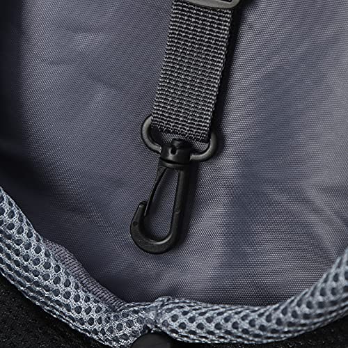 Pet Knapsack Backpack, Dog Carrying Bag with Ventilation Window, Spacious Oxford Cloth Pet Carrier for Small Dogs, Adjustable Padded Straps and Removable Cushion (Black) - color: Black