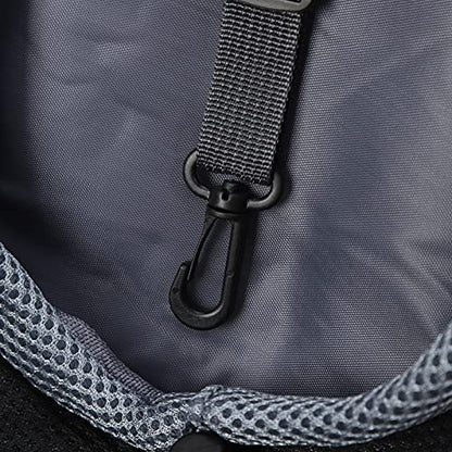Pet Knapsack Backpack, Dog Carrying Bag with Ventilation Window, Spacious Oxford Cloth Pet Carrier for Small Dogs, Adjustable Padded Straps and Removable Cushion (Black) - color: Black