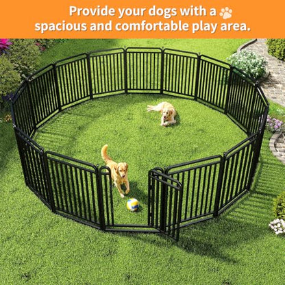 Thickened Metal Tube Dog Playpen Outdoor, Low Threshold Dog Pen, Heavy Duty 40" H 8 Panels for Pet Playpens Indoor, Portable Pet Fence for Yard RV Camping - style: 40" height