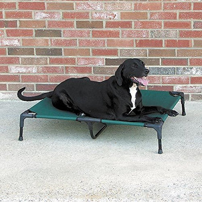 Guardian Gear Raised Elevated Dog Bed Dark Green Tough Canvas Comfortable Pet Cot Choose Size(Small - Up to 100 lbs)