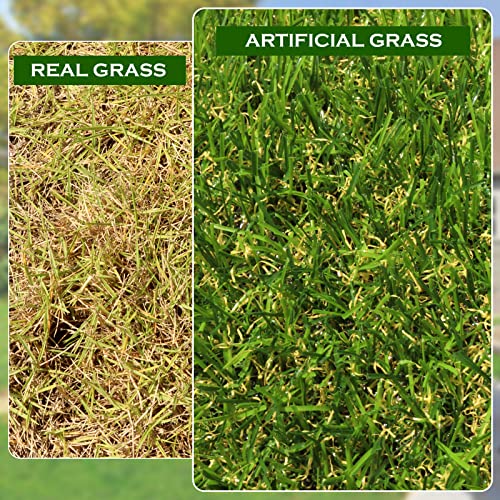 AYOHA Artificial Turf Grass 1' x 8' with Drainage, 0.8 Inch Realistic Fake Grass Rug Indoor Outdoor Lawn Landscape for Garden, Balcony, Backyard, Patio, Synthetic Turf Mat for Pet Dogs, Customized - size: 1 ft x 8 ft