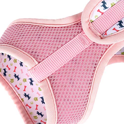 Mile High Life Step in Dog Harness for Small Dogs No Pull, Easy Get on Air Mesh Vest Harness, Adjustable Easy Closures Both Neck and Chest (Pink, XS Chest 11.4"-16.1") - color: Vest Harness Pink, size: XS Chest 11.4"-16.1"