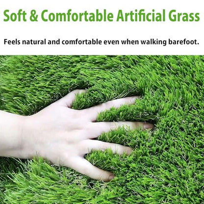 Interlocking Artificial Grass Tiles Self Draining Fake Turf Squares for Patio Balcony Outdoor Flooring Dog Potty Mat Indoor Deck Garden Green 36pcs - size: 36pcs