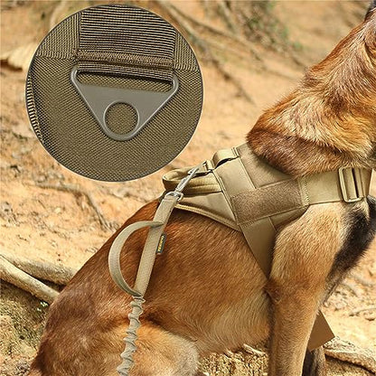 EXCELLENT ELITE SPANKER Tactical Dog Vest Training Military Patrol Service Dog Harness Easy Control Adjustable No-Pull Nylon Pet Harness with Handle for Small Medium Large Dogs(RGN-L) - color: Ranger Green, size: L