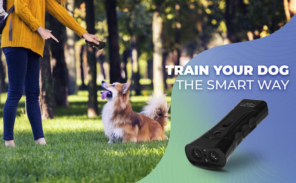 Ultrasonic Dog Trainer – PetGentle Training Device for Dogs, Barking Deterrent & Dog Repeller, Stop Barking & Correct Bad Behavior, Humane Alternative to Shock Collars, Indoor & Outdoor Use