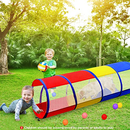 Kids Play Tunnel for Toddlers 1-3, 6 Foot Baby with 2 Mesh Sides Pop Up Crawling Toys 1 3 4 Year Old Girl Boy Birthday Gift, Indoor Outdoor Toddler Children or Dog - style: Mesh Crawling Tunnel